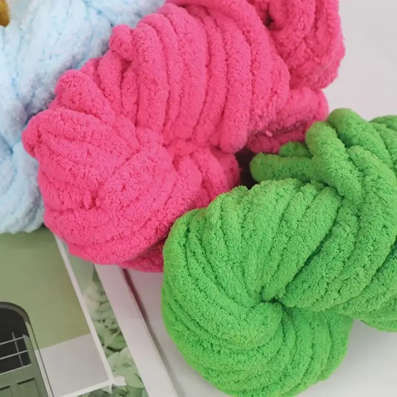 Super thick ice thread sausage yarn hand-woven scarf line cushion milk cotton wool wholesale hand-woven material bag