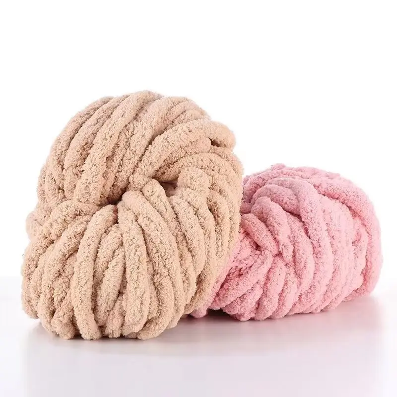 Super thick ice thread sausage yarn hand-woven scarf line cushion milk cotton wool wholesale hand-woven material bag