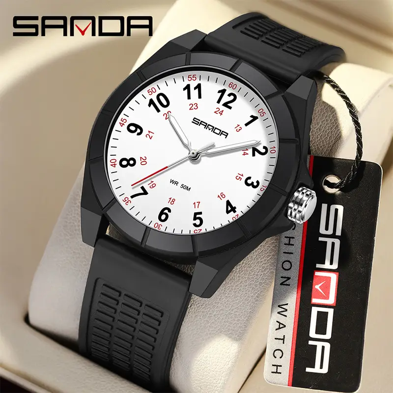Sanda Yellow Nurse Watch for Men Women Waterproof Large Digital Dial - Image 9