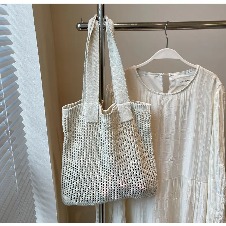 Women Knitted Shoulder Bag White 2024 Winter — feature 12