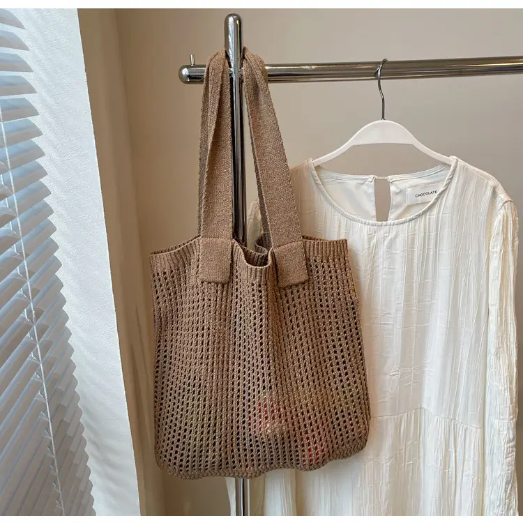 Women Knitted Shoulder Bag White 2024 Winter — feature 15
