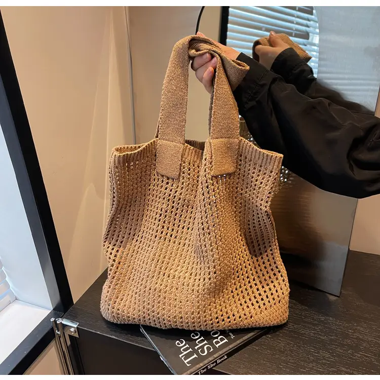 Women Knitted Shoulder Bag White 2024 Winter — feature 16
