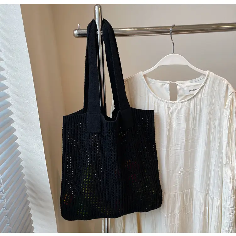 Women Knitted Shoulder Bag White 2024 Winter — feature 19