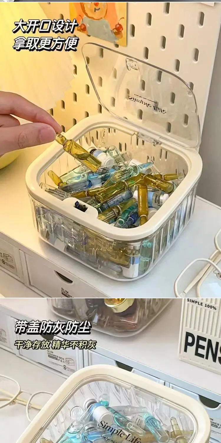 Children's Hair Accessories Storage Box Desktop Girl's Rubber Band Hair Rope Hair Clip Hair Rings Hair Band Transparent Jewelry Box — feature 7