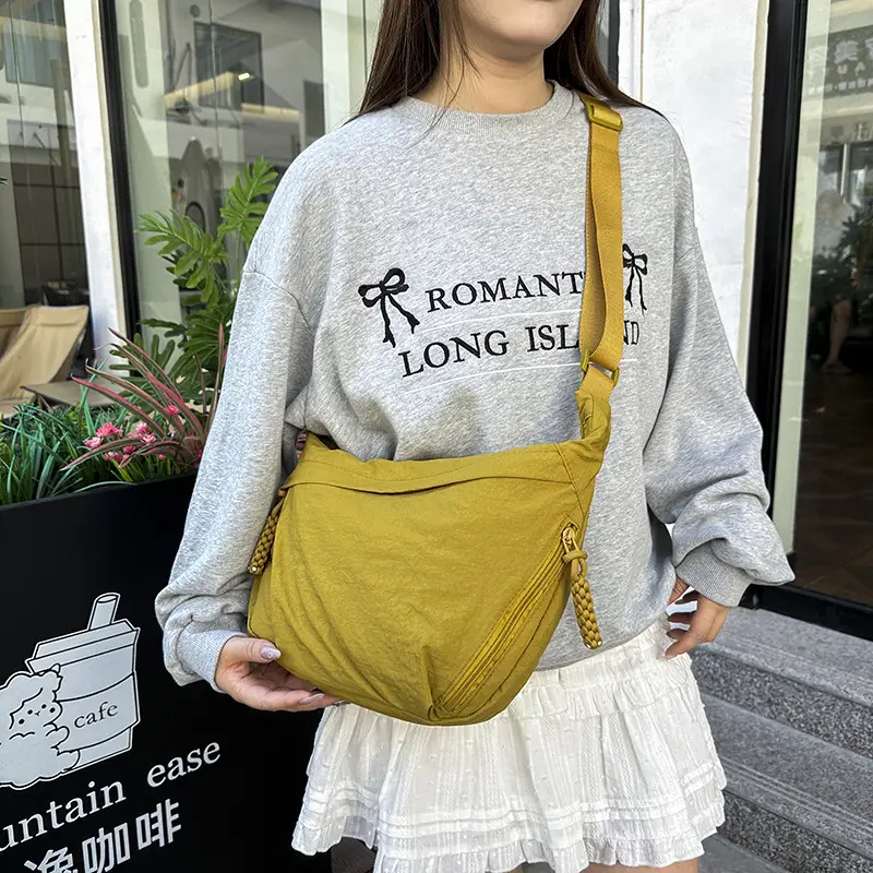 Yellow Japanese Style Crossbody Bag for Women