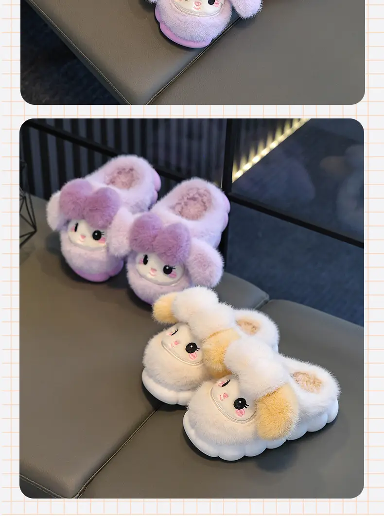 2024 New Children's Cotton Slippers Autumn and Winter Girls Cartoon Indoor Mao Mao Shoes Children's Warm Princess Cotton Shoes — feature 18