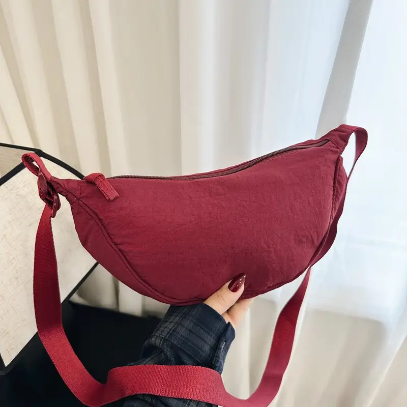 Lightweight Crossbody Bag for Women in Maroon - Image 6