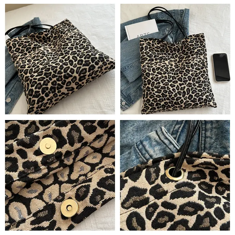 Large Capacity Leopard Print Shoulder Bag for Women — feature 9