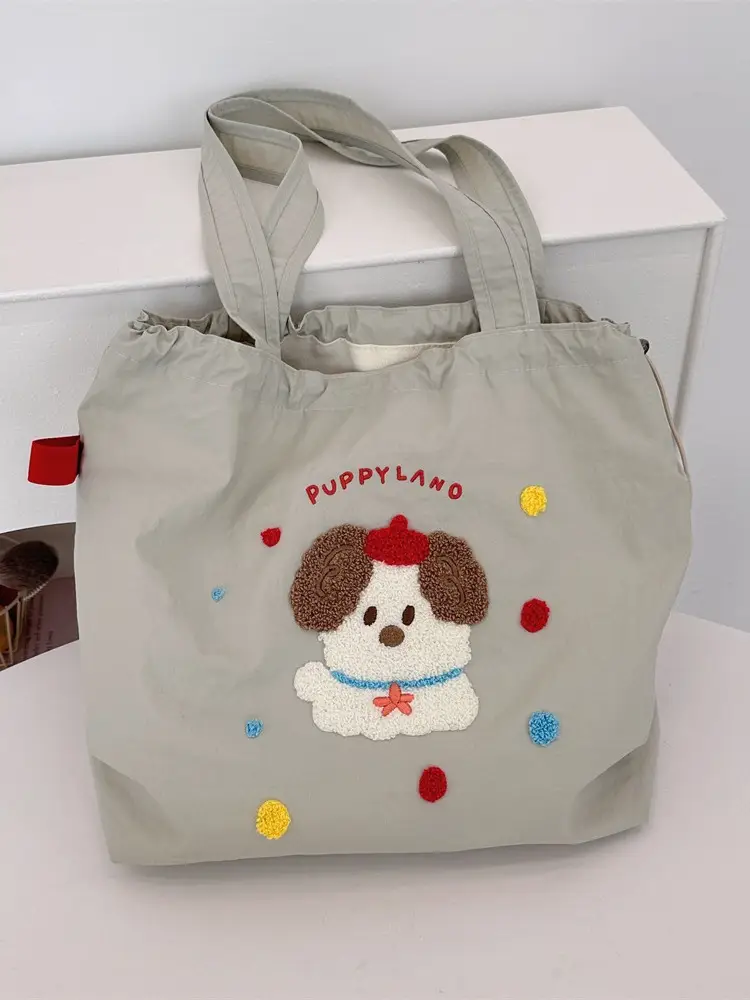 Cute Korean Style Shoulder Bag for Women Canvas Large Capacity - Image 8