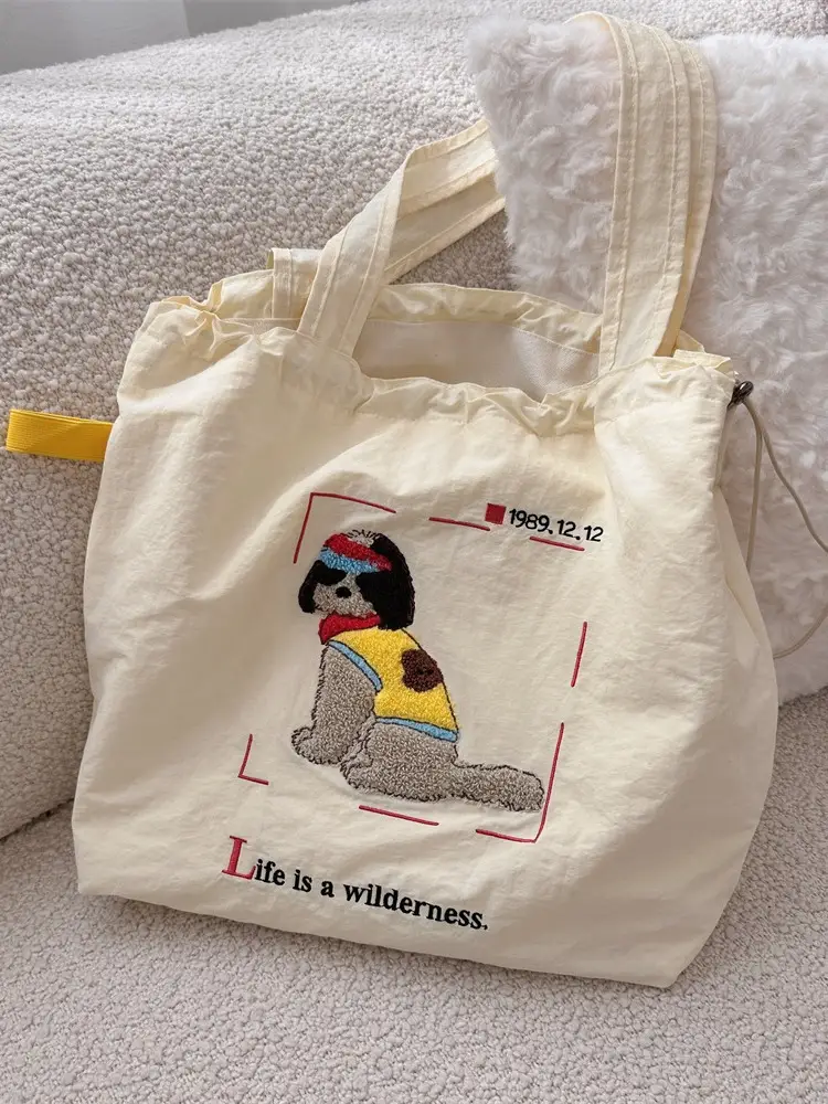 Cute Korean Style Shoulder Bag for Women Canvas Large Capacity - Image 10