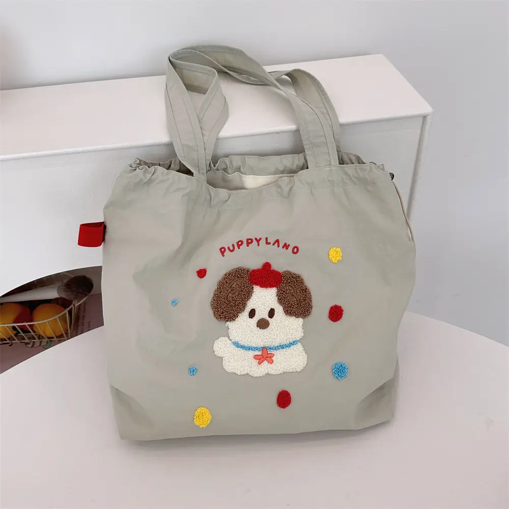 Cute Korean Style Shoulder Bag for Women Canvas Large Capacity - Image 5