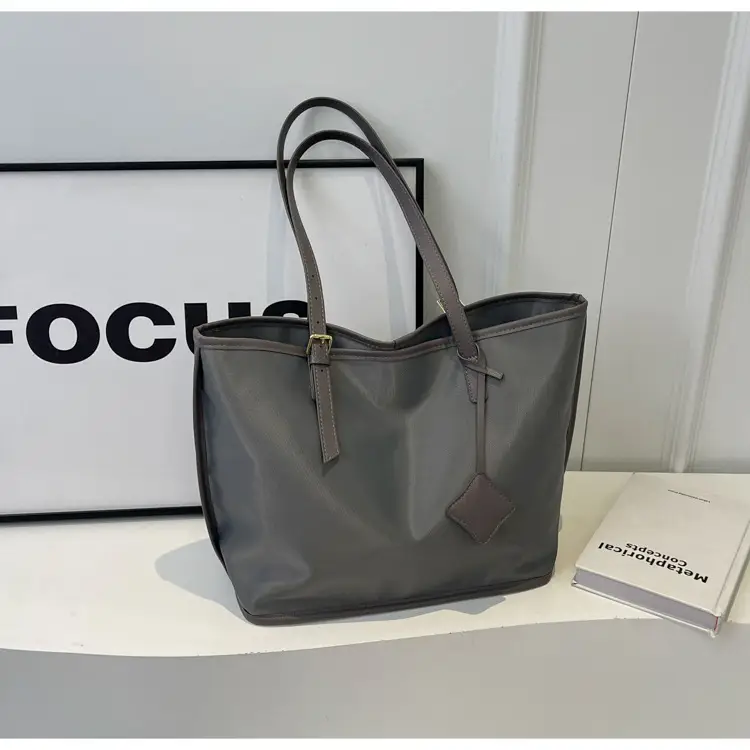 Women Large Capacity Nylon Tote Bag Brown — feature 19