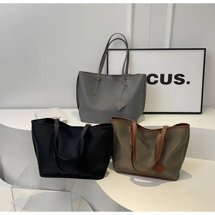 Women Large Capacity Nylon Tote Bag Brown — feature 22
