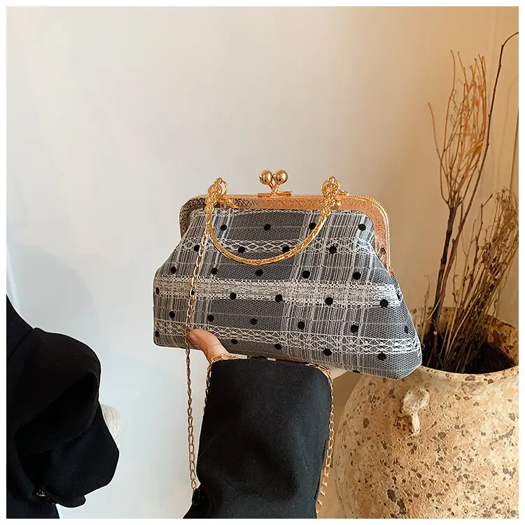 Women's Lace Plaid Shell Crossbody Bag 2024 — feature 18