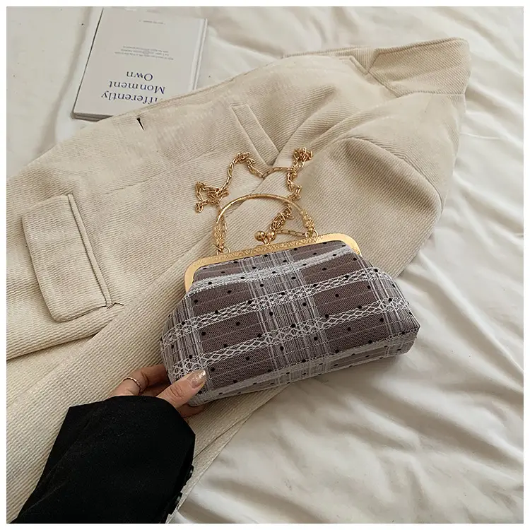 Women's Lace Plaid Shell Crossbody Bag 2024 — feature 23