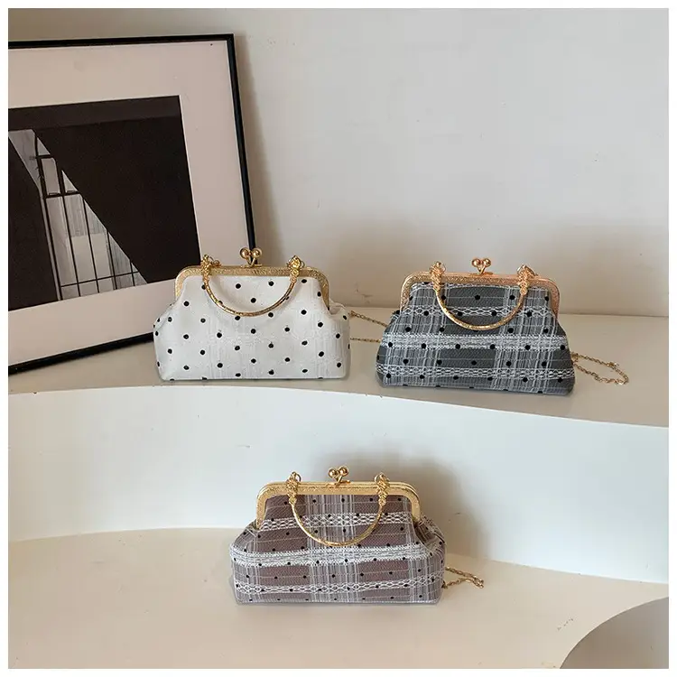 Women's Lace Plaid Shell Crossbody Bag 2024 — feature 24