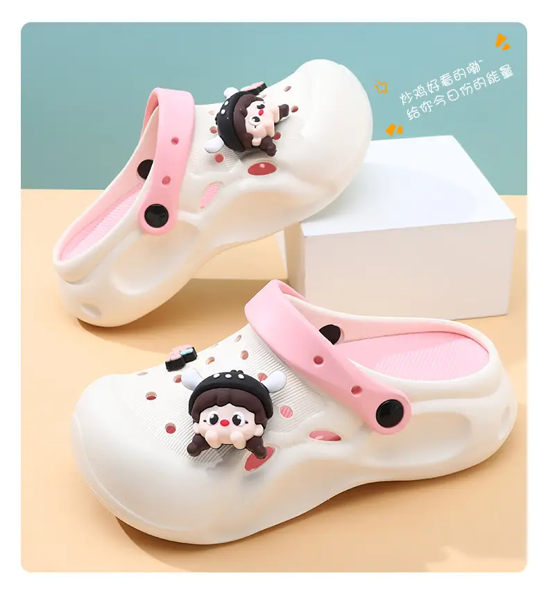 Summer Outer Wearing Eva Hole Shoes Women's New Thick Sole Deodorant Cute Girl's Slippers Heightened Diy Sandals — feature 12