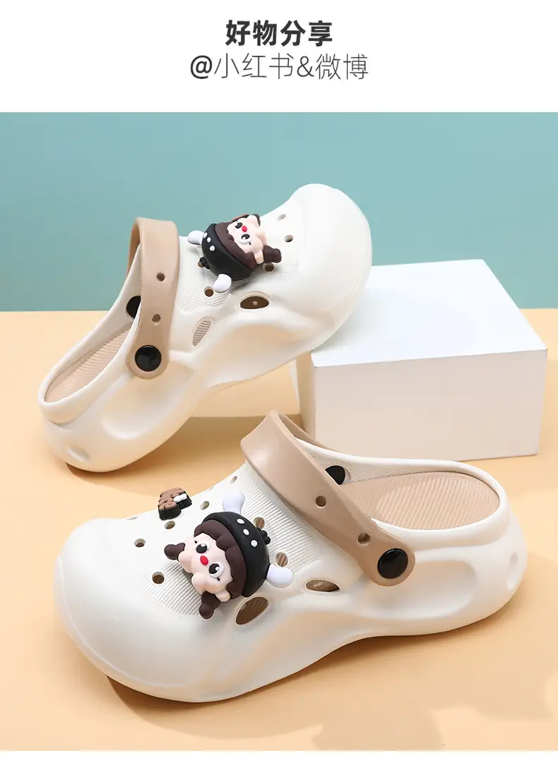 Summer Outer Wearing Eva Hole Shoes Women's New Thick Sole Deodorant Cute Girl's Slippers Heightened Diy Sandals — feature 14