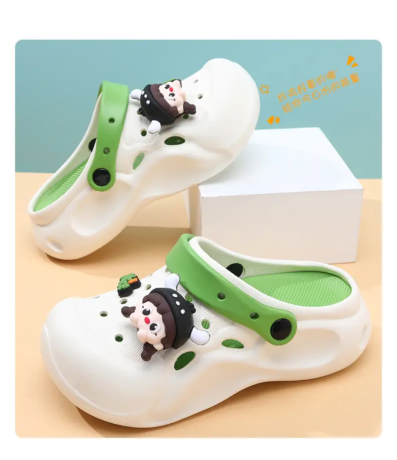 Summer Outer Wearing Eva Hole Shoes Women's New Thick Sole Deodorant Cute Girl's Slippers Heightened Diy Sandals — feature 17
