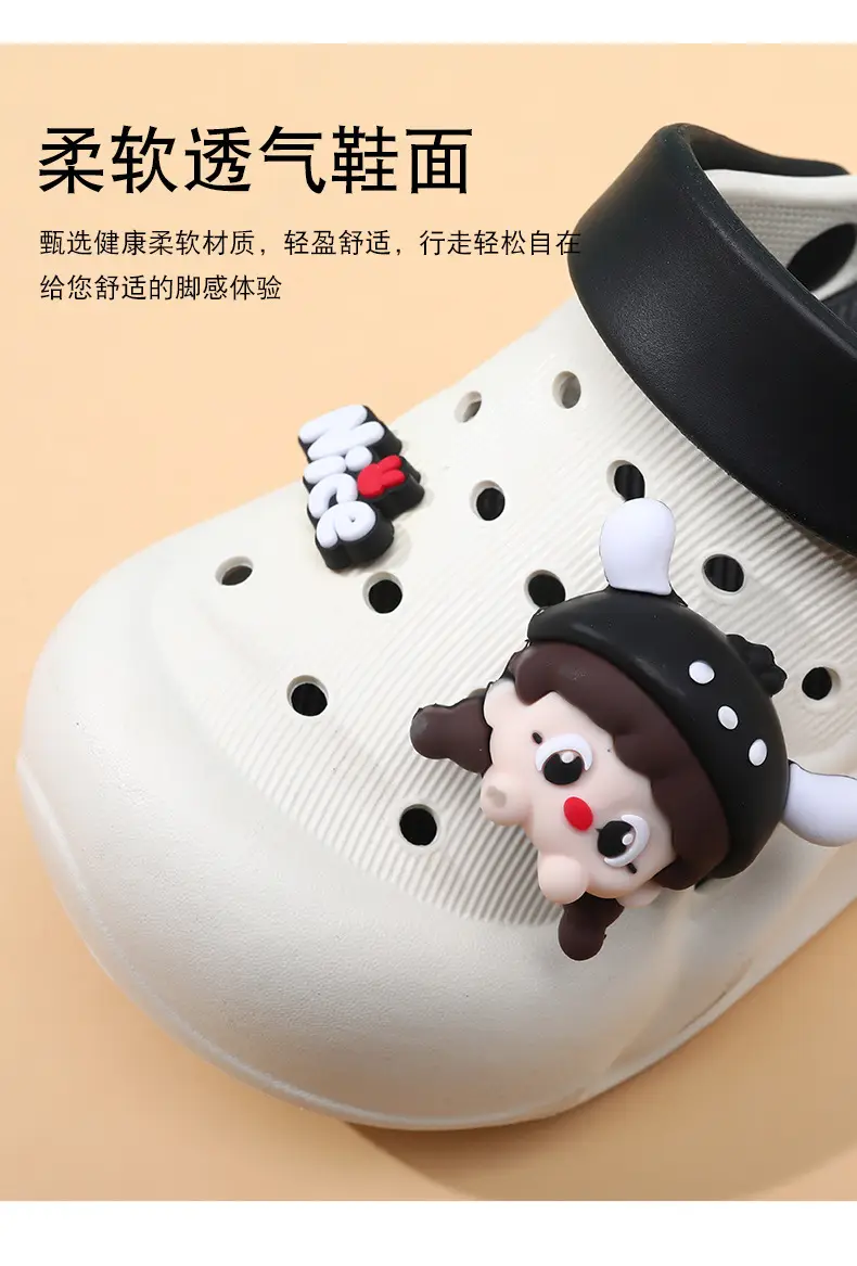 Summer Outer Wearing Eva Hole Shoes Women's New Thick Sole Deodorant Cute Girl's Slippers Heightened Diy Sandals — feature 6