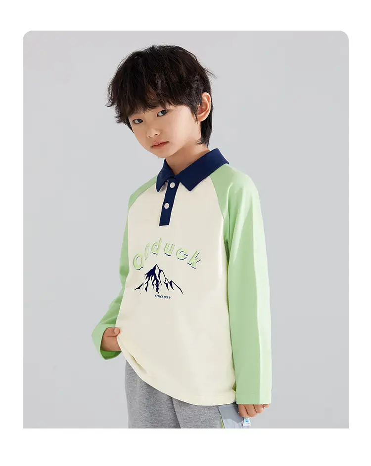 QQduck Boys Polo Shirt Long Sleeve Cotton T-Shirt — feature 20
