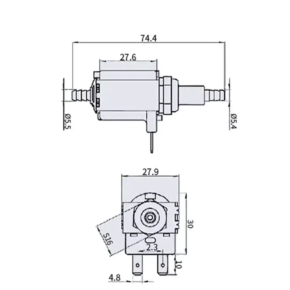 Jiayin Electromagnetic Pump for Cleaning Coffee, Electromagnetic Water Pump Suitable for Midea High-Temperature Garment Steamer, Electric Iron Accessories Electromagnetic Pump