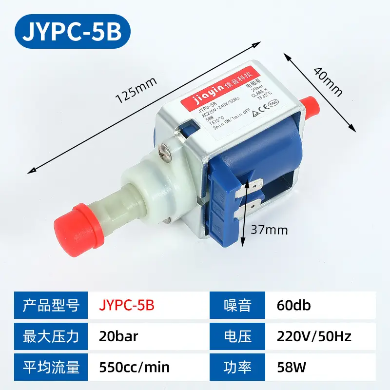 Jiayin Electromagnetic Pump for Cleaning Coffee, Electromagnetic Water Pump Suitable for Midea High-Temperature Garment Steamer, Electric Iron Accessories Electromagnetic Pump