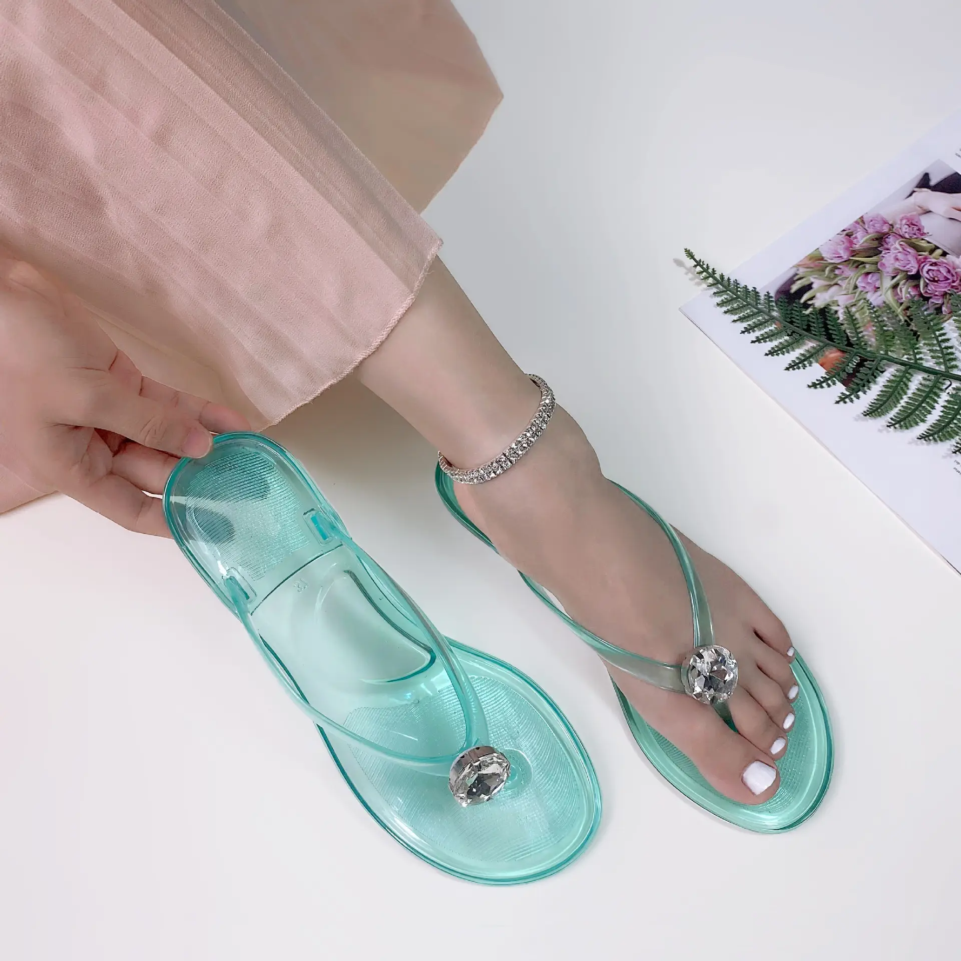 Transparent PVC Jelly Flip Flops Amazon Aliexpress - Image 8