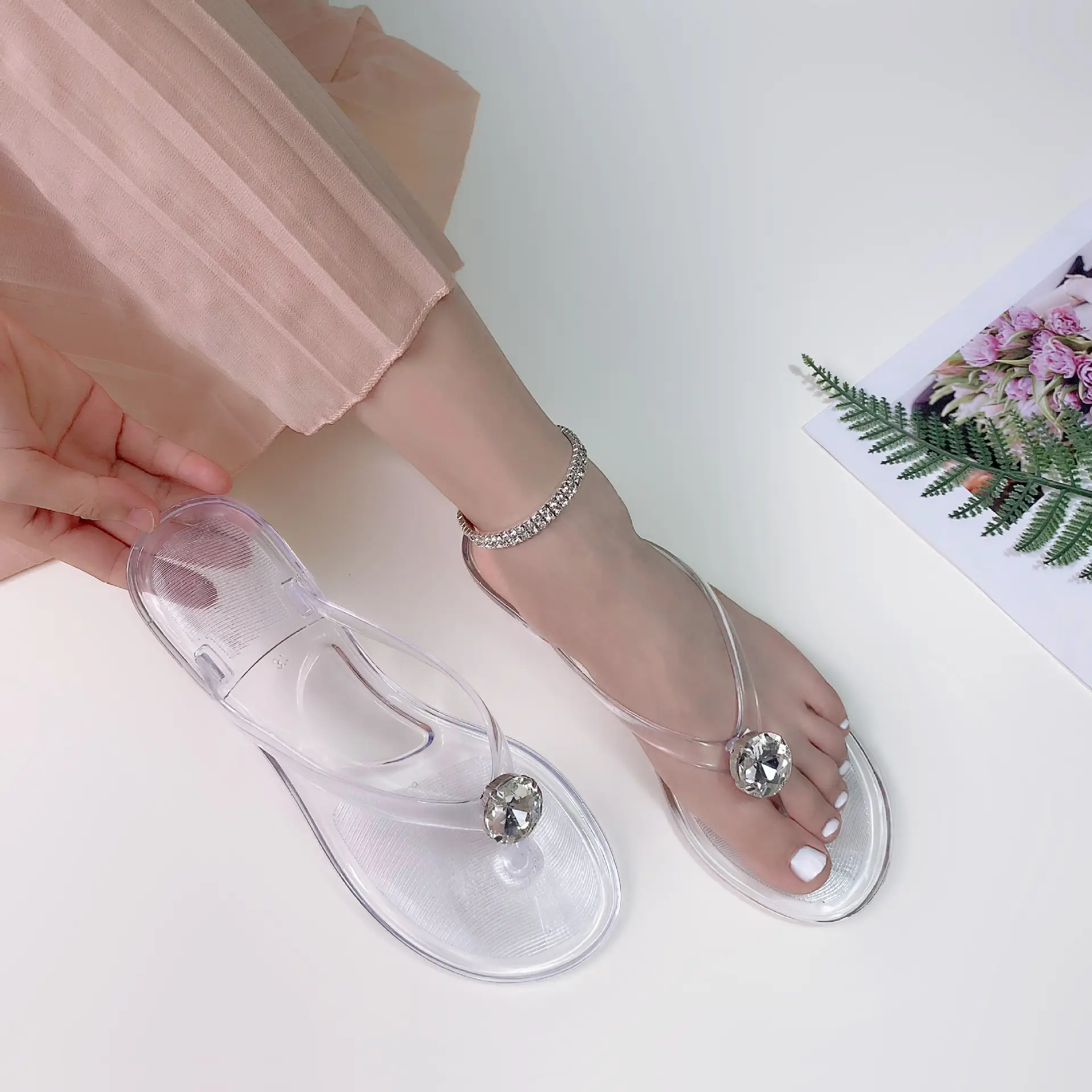 Transparent PVC Jelly Flip Flops Amazon Aliexpress — feature 12