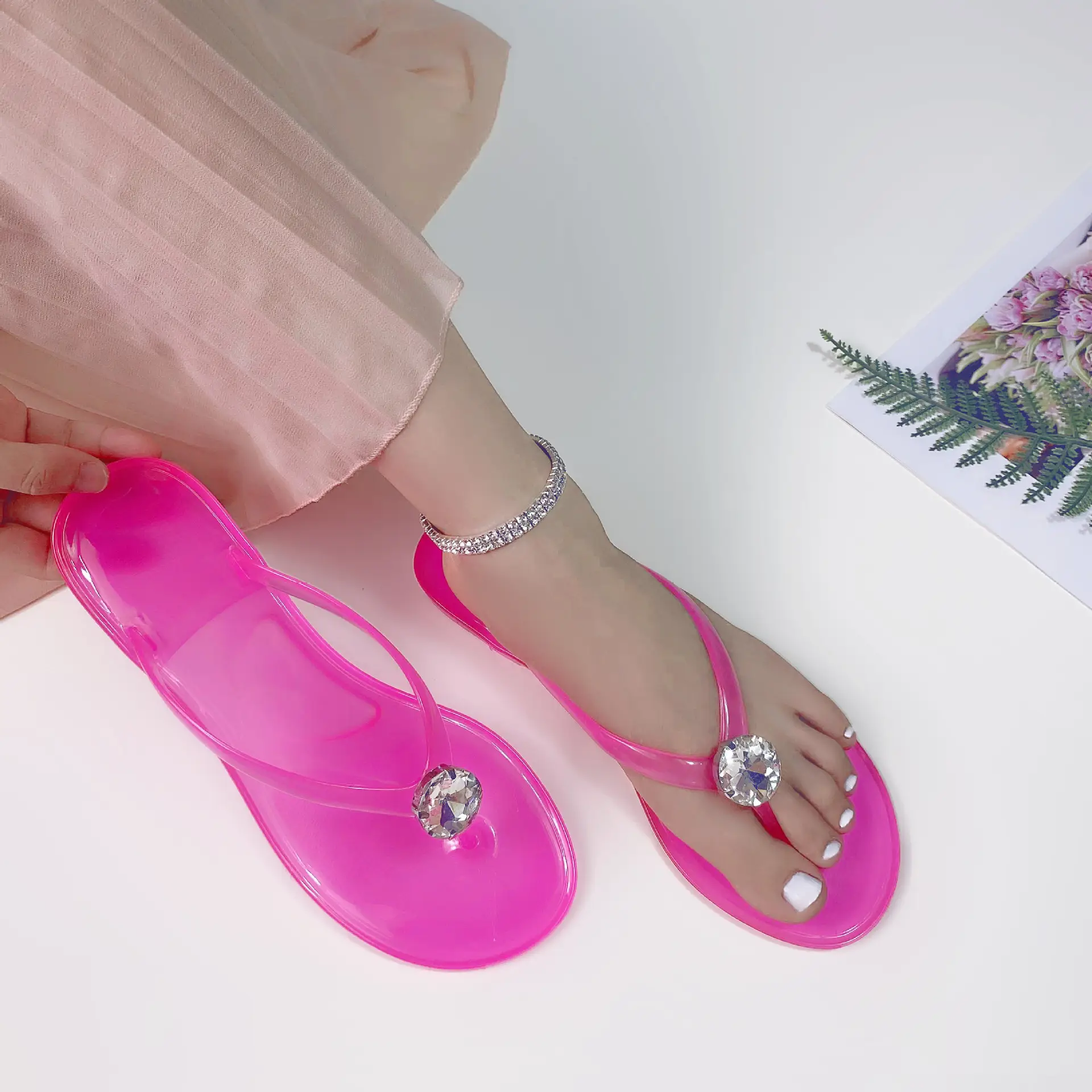 Transparent PVC Jelly Flip Flops Amazon Aliexpress — feature 9