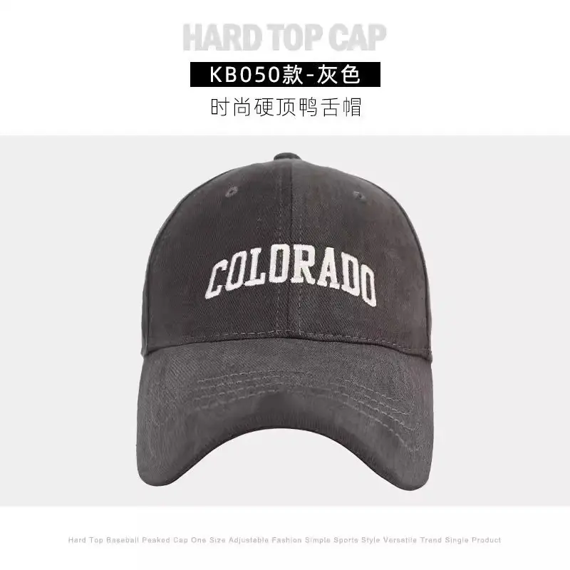 Women Hard Top Baseball Cap Colorado Black - Image 13