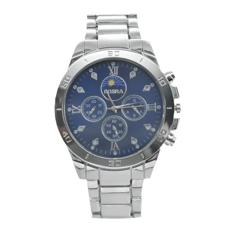 Gold Cross-Eye Men's Chronograph Watch with Steel Band - Image 14