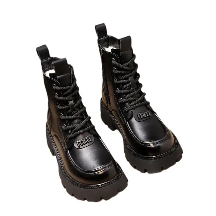 Women's Fleece Lined Snow Boots Brown Thick Bottom - Image 7