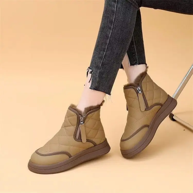 Women's Fleece Lined Snow Boots Northeast Winter Warm Waterproof - Image 4
