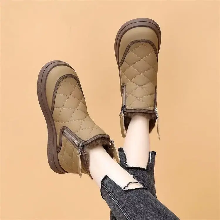 Women's Fleece Lined Snow Boots Northeast Winter Warm Waterproof - Image 2