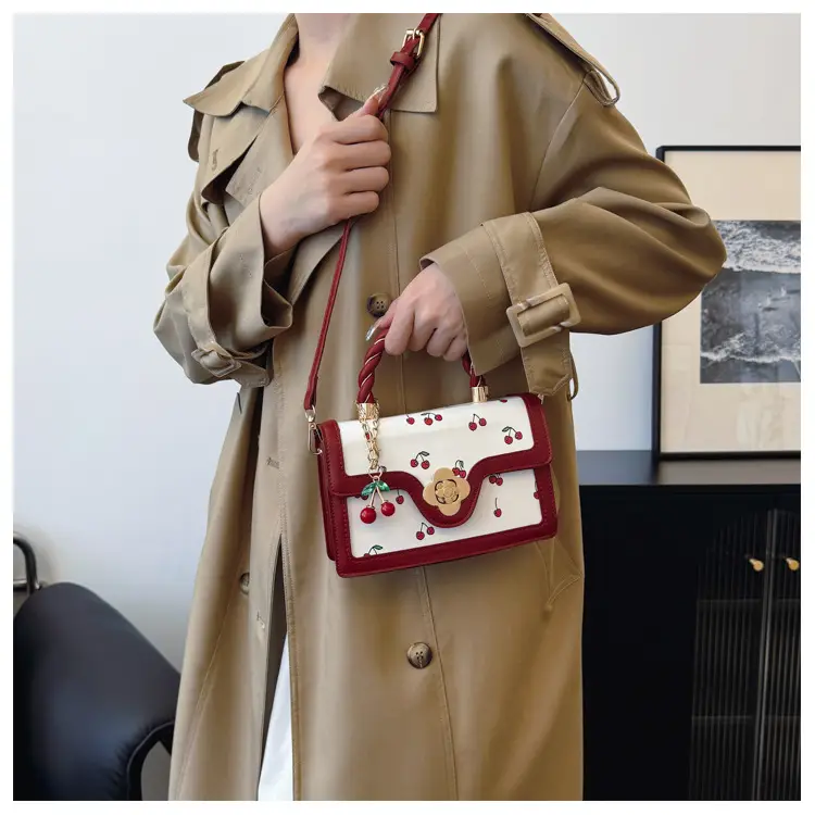 Cute Cherry Print Shoulder Crossbody Bag for Women — feature 15