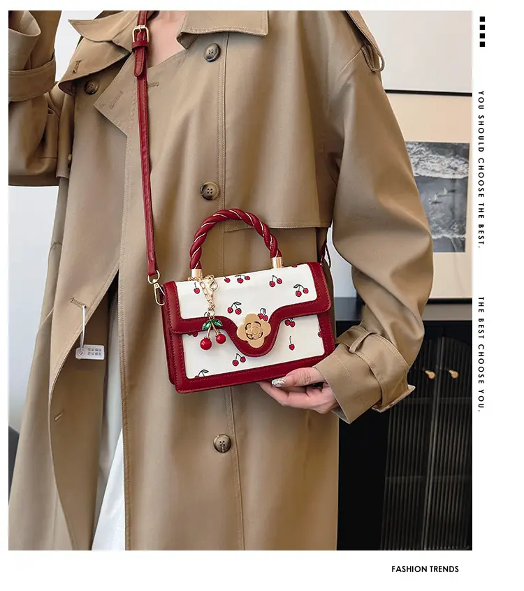 Cute Cherry Print Shoulder Crossbody Bag for Women — feature 2