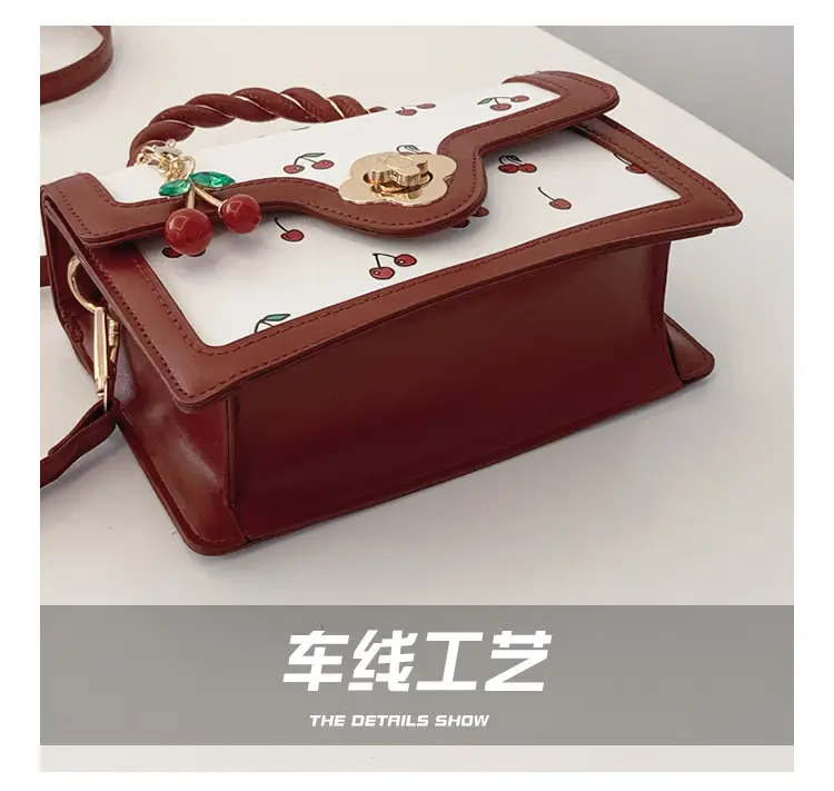Cute Cherry Print Shoulder Crossbody Bag for Women — feature 5