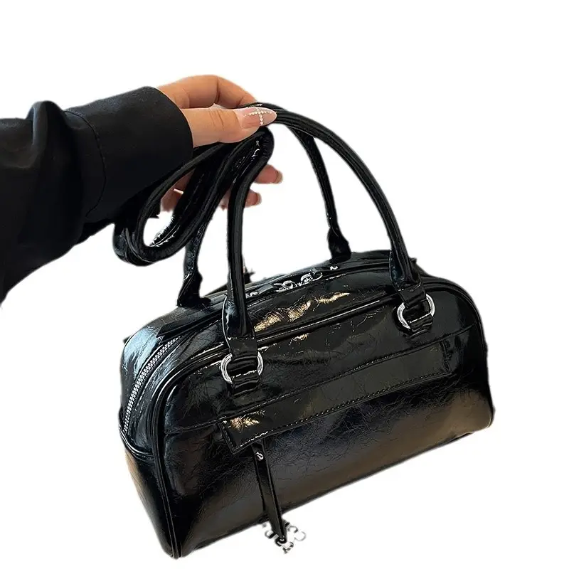 Retro Brown Shoulder Bag for Women 2026