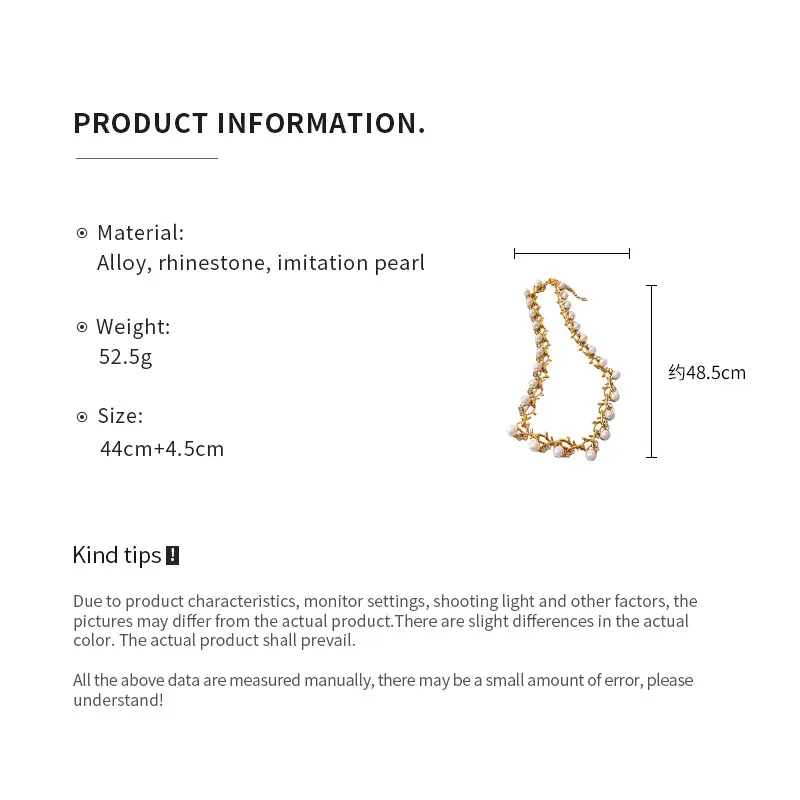 Gold Pearl Clavicle Necklace for Women — feature 4