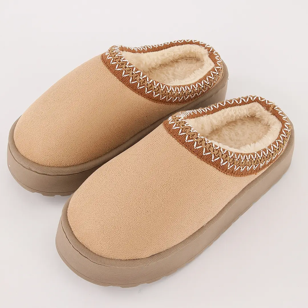 2024 Cross-border Explosions Autumn and Winter Home 4.0 Thick Slippers Women's Indoor Outdoor Thick Bottom Warm Cotton Slippers — feature 7