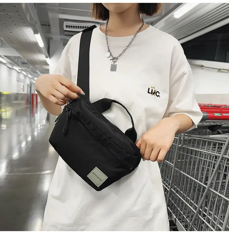 Men's Navy Blue High-End Crossbody Bag with Zipper Closure — feature 18