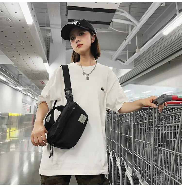 Men's Navy Blue High-End Crossbody Bag with Zipper Closure — feature 19