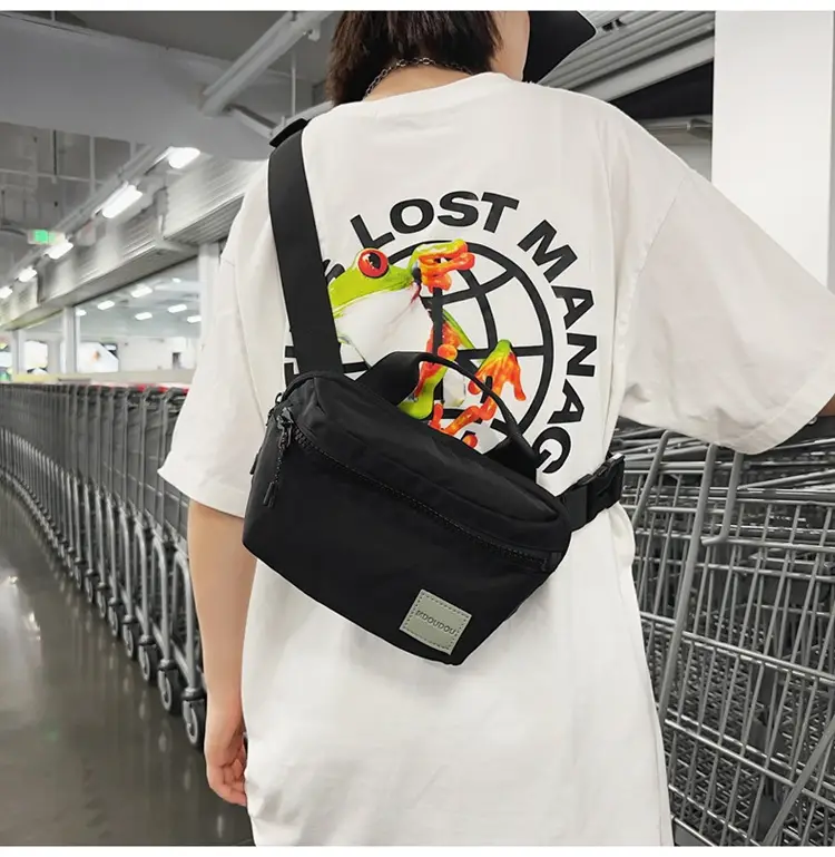Men's Navy Blue High-End Crossbody Bag with Zipper Closure — feature 20