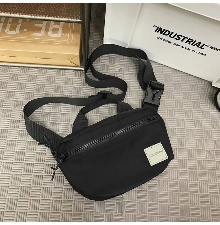 Men's Navy Blue High-End Crossbody Bag with Zipper Closure — feature 35
