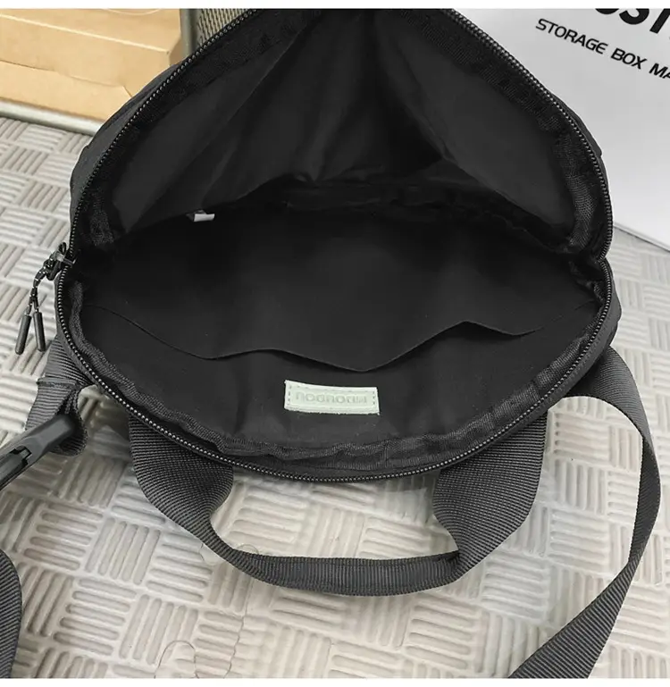 Men's Navy Blue High-End Crossbody Bag with Zipper Closure — feature 37