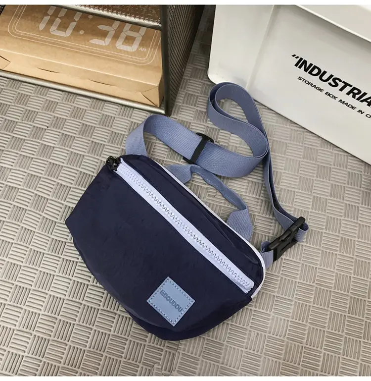 Men's Navy Blue High-End Crossbody Bag with Zipper Closure — feature 46