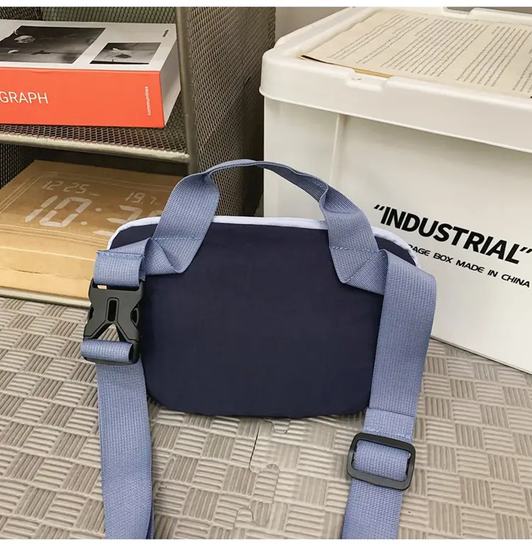 Men's Navy Blue High-End Crossbody Bag with Zipper Closure — feature 48