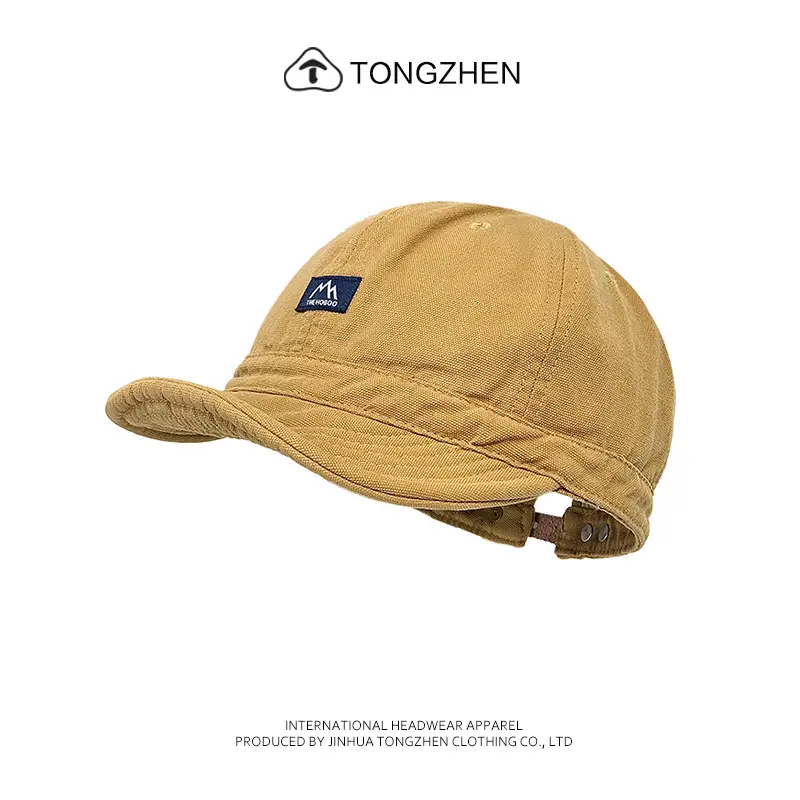 Men's Navy Blue Short-Brimmed Cap with Logo - Image 5