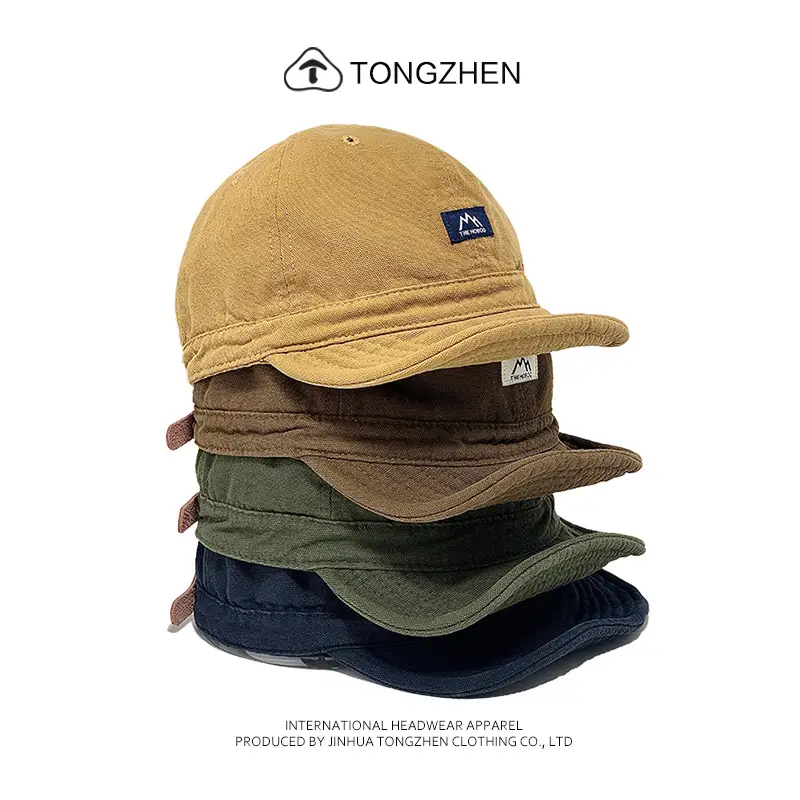 Men's Navy Blue Short-Brimmed Cap with Logo - Image 7